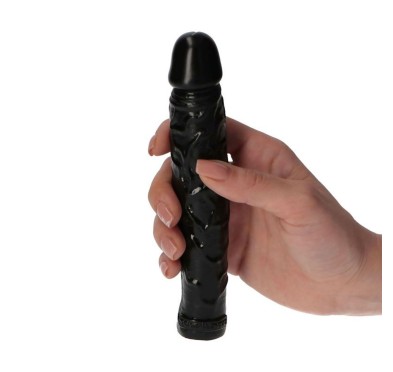 Czarne dildo żylaste analne wodoodporne 16,5 cm